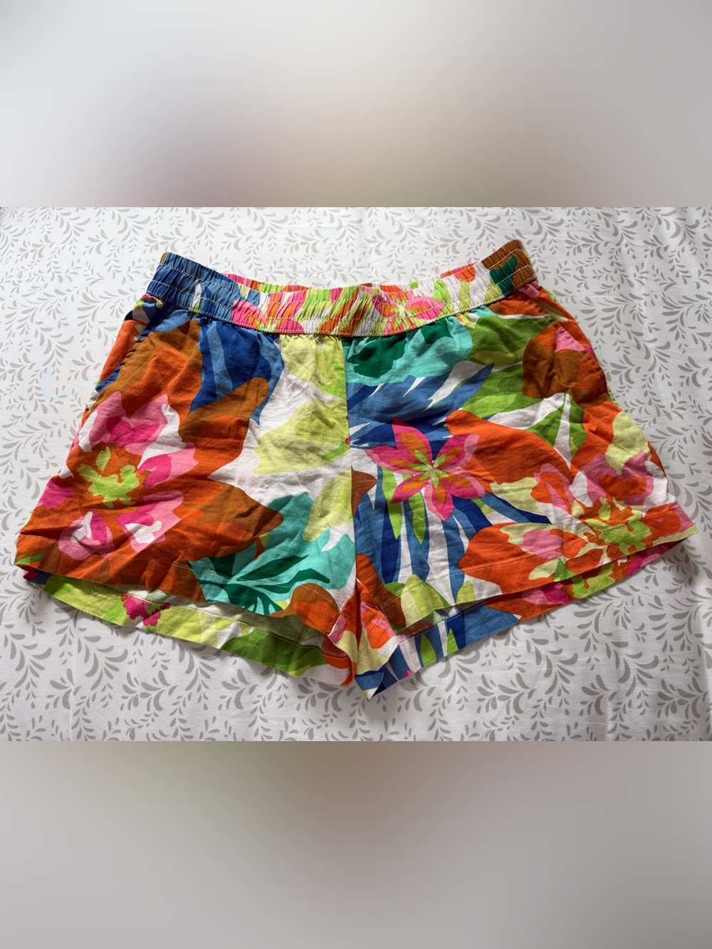Floral Cotton Shorts, Size M by Future Collective